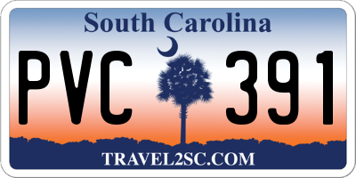 SC license plate PVC391