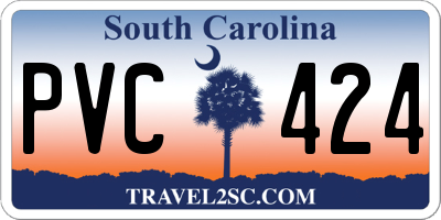 SC license plate PVC424