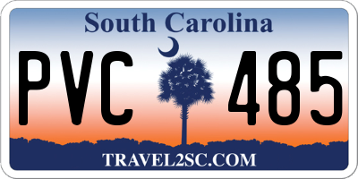 SC license plate PVC485