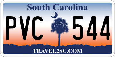 SC license plate PVC544