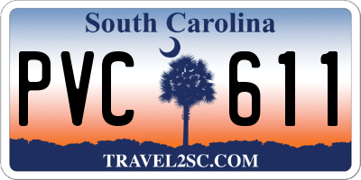 SC license plate PVC611