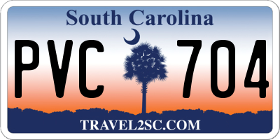 SC license plate PVC704