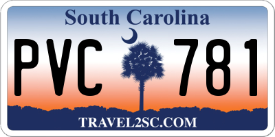 SC license plate PVC781