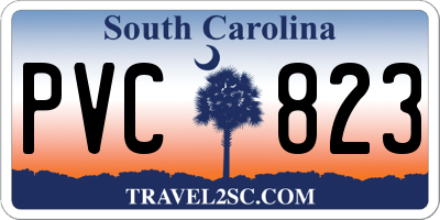 SC license plate PVC823