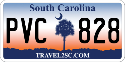 SC license plate PVC828