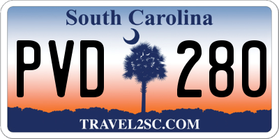 SC license plate PVD280