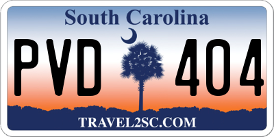 SC license plate PVD404
