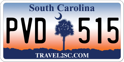 SC license plate PVD515