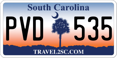 SC license plate PVD535