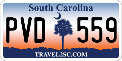 SC license plate PVD559