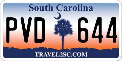 SC license plate PVD644