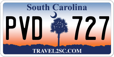 SC license plate PVD727