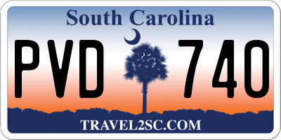 SC license plate PVD740