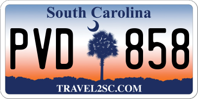 SC license plate PVD858