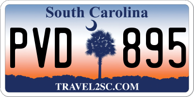 SC license plate PVD895