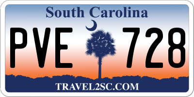 SC license plate PVE728