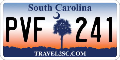 SC license plate PVF241