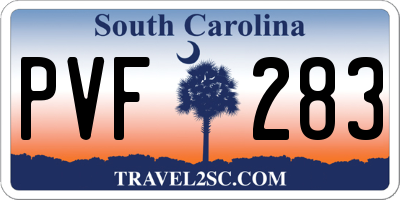 SC license plate PVF283
