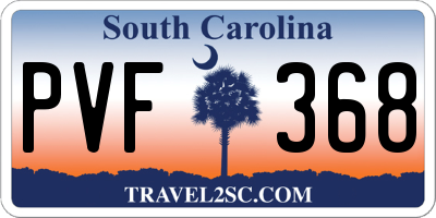 SC license plate PVF368