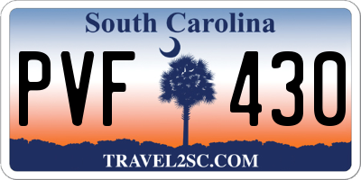 SC license plate PVF430