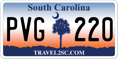 SC license plate PVG220