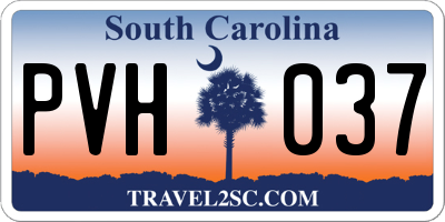 SC license plate PVH037