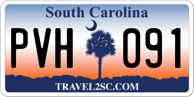 SC license plate PVH091