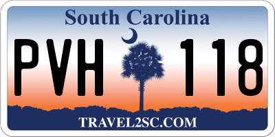 SC license plate PVH118
