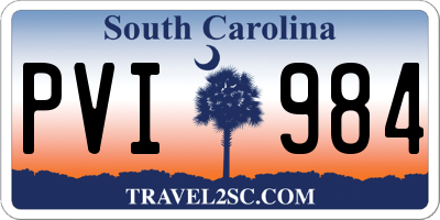 SC license plate PVI984