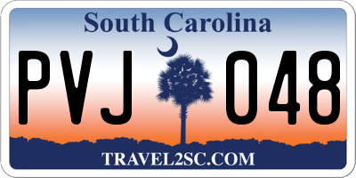 SC license plate PVJ048