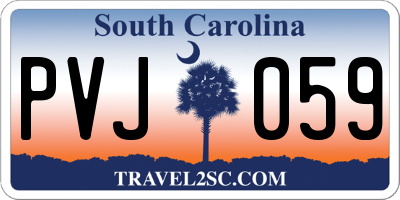 SC license plate PVJ059