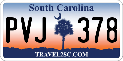 SC license plate PVJ378