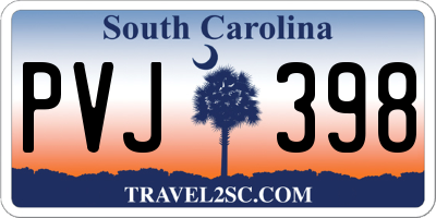SC license plate PVJ398