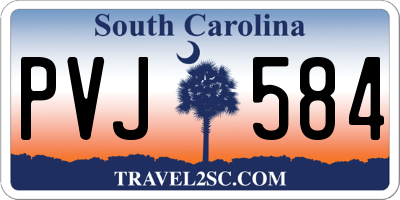 SC license plate PVJ584