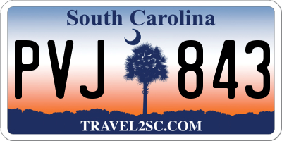 SC license plate PVJ843