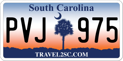 SC license plate PVJ975