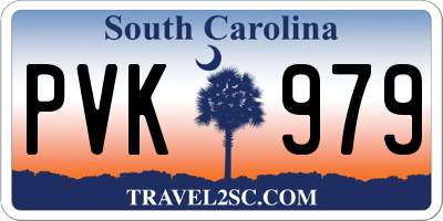 SC license plate PVK979