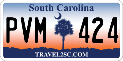 SC license plate PVM424