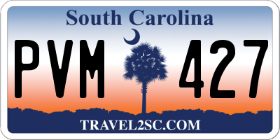 SC license plate PVM427