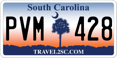 SC license plate PVM428