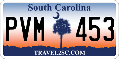 SC license plate PVM453