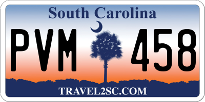 SC license plate PVM458