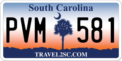 SC license plate PVM581