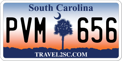 SC license plate PVM656