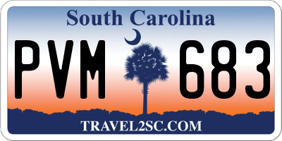 SC license plate PVM683