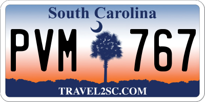 SC license plate PVM767