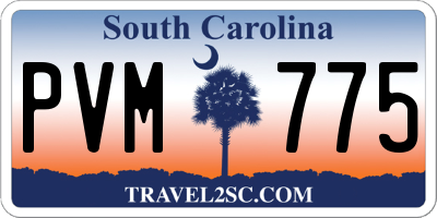 SC license plate PVM775
