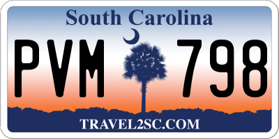 SC license plate PVM798