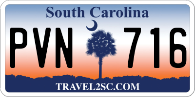 SC license plate PVN716