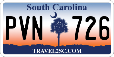 SC license plate PVN726